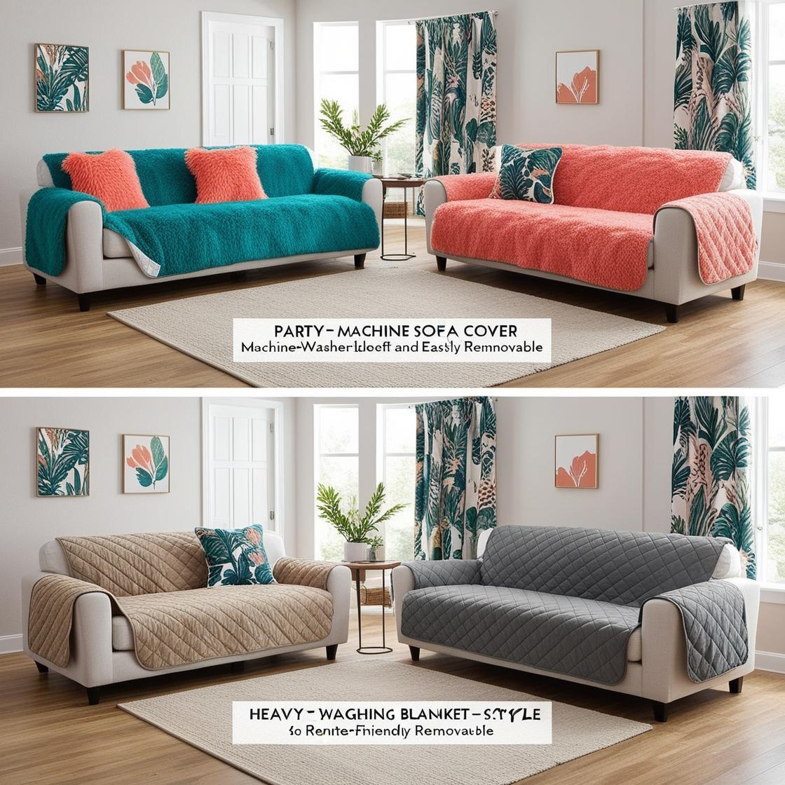 A cozy modern living room with a stylish sofa covered in a beautifully fitted FabDivine sofa cover.