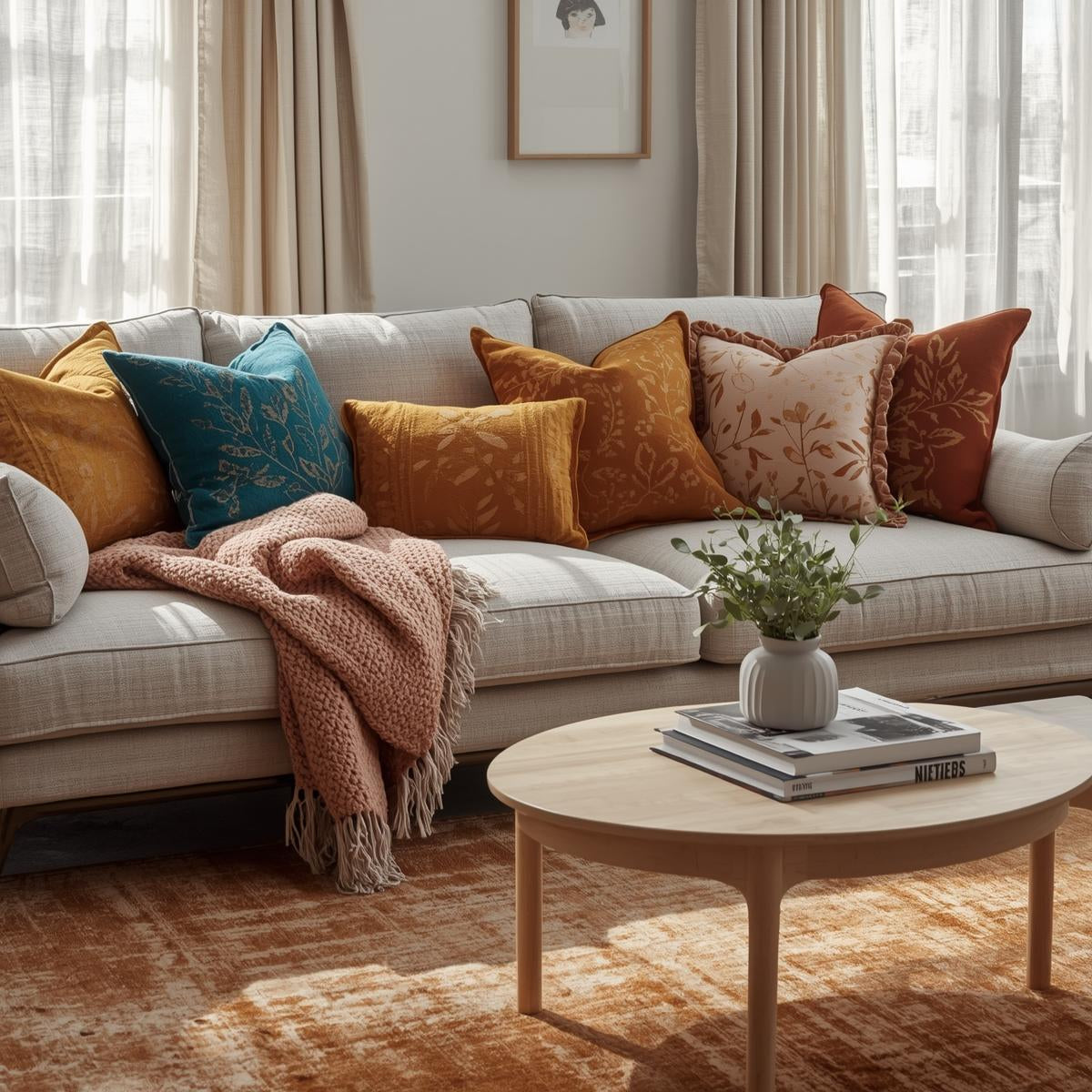 Sectional Throw Pillows: Dazzling Hues to Redefine Cozy Chic!