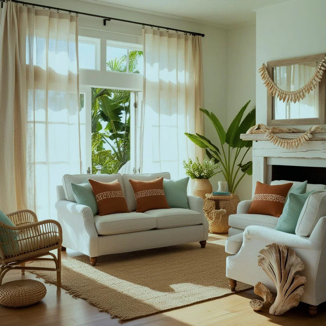 high-quality linen blend boho pillow cover , this cushion cover offers a soft yet structured texture