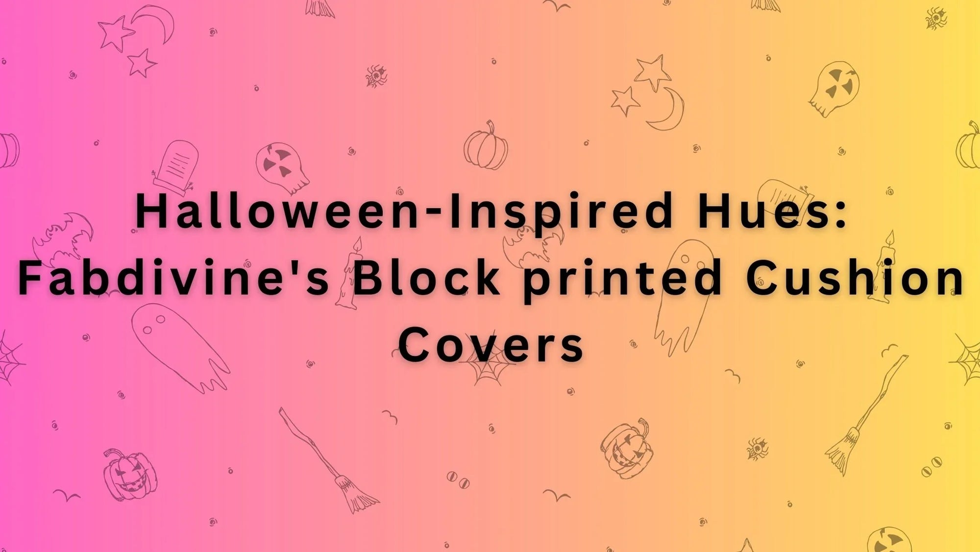 Halloween-Inspired Hues: Fabdivine's Block Printed Cushion Covers - FABDIVINE LLC