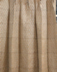 Floral Hand Block Printed Elegant Linen Curtains for Blackout Door Window Treatment - Tarangini