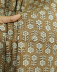 Linen Block Print Curtains - Minimalist Indian Window Treatments - Tulsi Buti