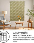 Hand Block Printed Floral Roman Shade in Pure Linen Curtain Blackout Window Blind – DEVDAS