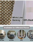 Blackout Linen Grommet Curtains - Floral Room Darkening Drapery - Betal Leaf