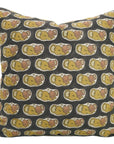 Elephant Handblock Printed Throw Pillow Covers for Couch - Black & Brown