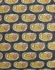 Handblock Printed Black & Brown Elephant Throw Pillow Covers for Couch Farmhouse Decor in Linen Blend