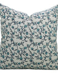 Block print Pillow cover for sofa, couch or bed- Pure Linen- PUSHPA VARSHA - Fabdivine
