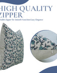 Block Printed Pillow Cover For Sofa Couch Or Bed - Pure Linen - Pushpa Varsha