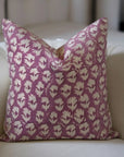 Block Printed Pillow Cover For Sofa Couch Or Bed - Thick Linen - Superstar