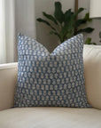 Square/Lumber Block Printed Pillow Cover - Thick/Heavy Linen - Tulsi Buti