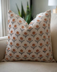 Duck Canvas Block Print Designer Boho Pillow/Cushion Cover - Ganda Pushap