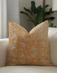 Block Printed Couch Pillow Shams For Sofa/Couch Or Bed - Duck Canvas - Aradhana