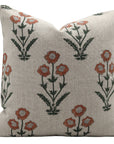 Block Print Linen Pillow Cover- AMITABH - Fabdivine