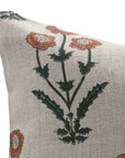 Block Print Linen Pillow Cover- AMITABH - Fabdivine