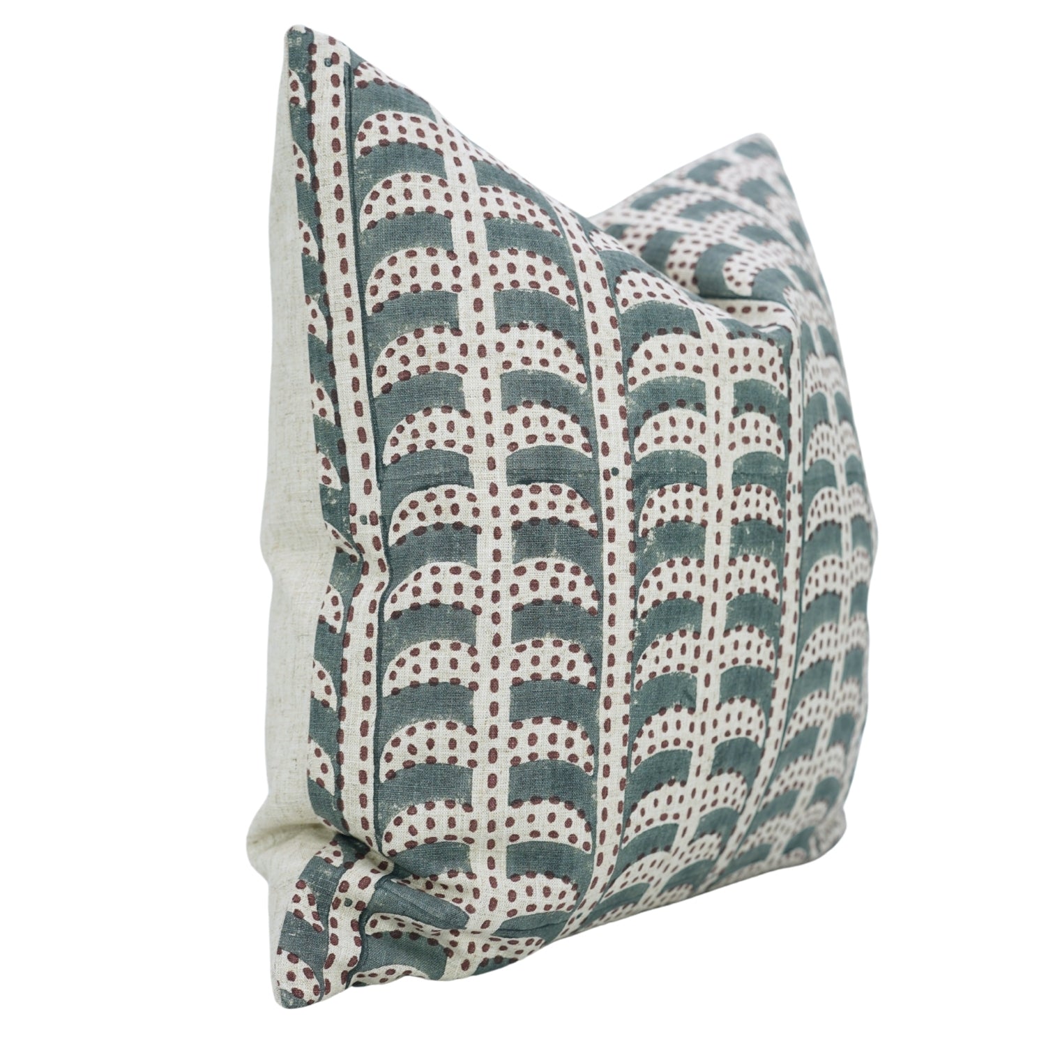 Handmade Gray Floral Boho Throw Cushion Case in Viscose Linen - Garud Design for Home Decor