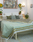 Artisanal Block Printed Cotton Quilt – Medium Weight & Cozy Comfort