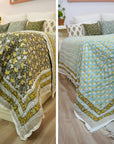 Artisanal Block Printed Cotton Quilt – Medium Weight & Cozy Comfort