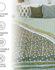 Artisanal Block Printed Cotton Quilt – Medium Weight & Cozy Comfort