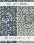 Handmade Block Printed Floral Cotton Quilt – Warm and Elegant