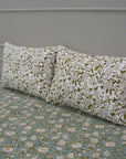 Floral block print 100% cotton bedsheet, natural bedding, decorative cotton bedspreads, colorful printed bedsheet for bedrooms, living room.