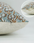 Elegant Handmade Block Printed Viscous Linen Pillow Cover - Heart Wine