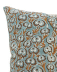 Elegant Handmade Block Printed Viscous Linen Pillow Cover - Heart Wine