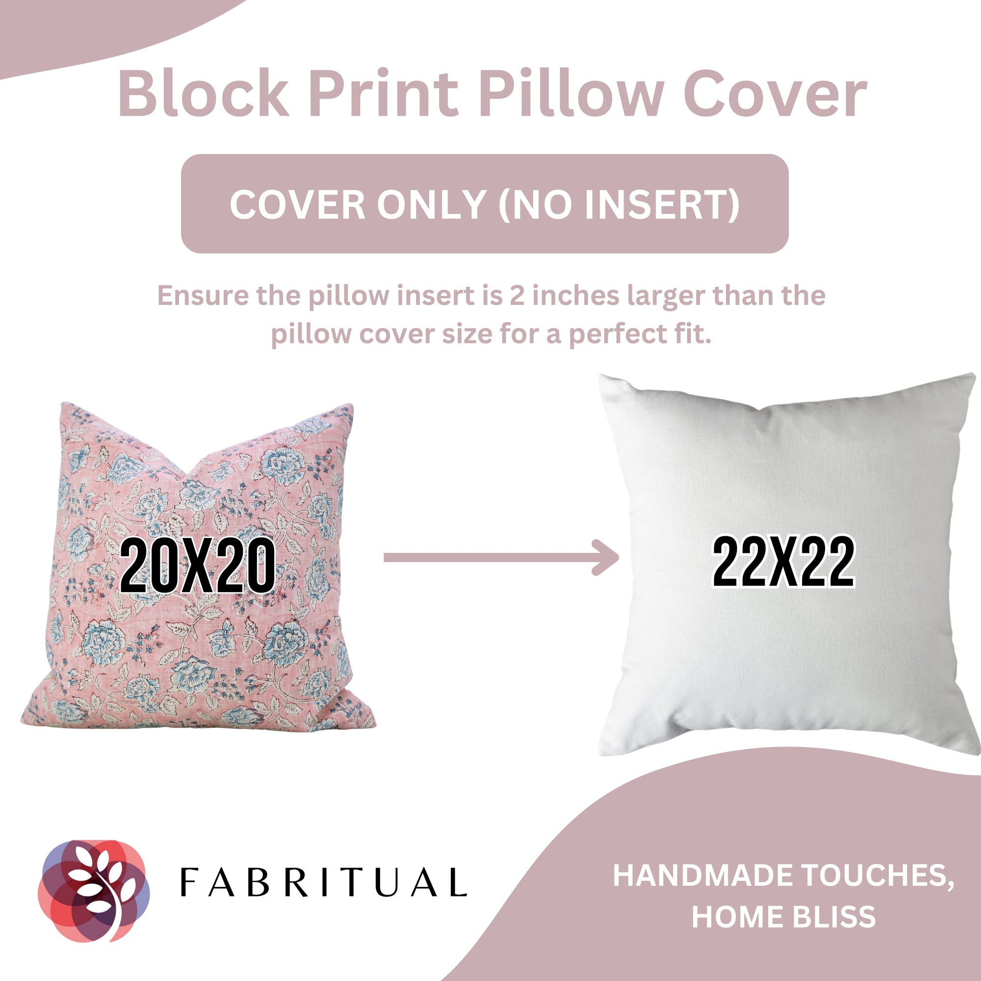 Handcrafted Light Pink and Gray Floral Throw Square Pillow Case in Viscose Linen – Rameshwaram