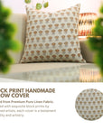 Block Printed Pure Linen Farmhouse Pillows