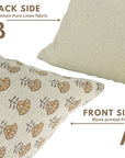 Block Printed Pure Linen Farmhouse Pillows