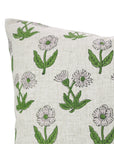 Purple Floral Boho Handblock Printed Throw Cushion Cover in Viscose Linen – Kirti Design