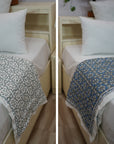 Handmade Block Printed Floral Cotton Quilt – Warm and Elegant