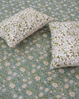 Floral block print 100% cotton bedsheet, natural bedding, decorative cotton bedspreads, colorful printed bedsheet for bedrooms, living room.
