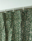 Floral Block Print Window Curtains - Valance Treatments - Himachal