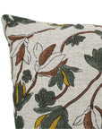 Hand Block Print Cotton Linen designer pillow cover- Shivri - Fabdivine