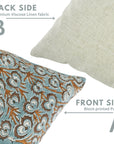 Elegant Handmade Block Printed Viscous Linen Pillow Cover - Heart Wine