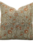Block Print Pillow Cover For Sofa Couch Or Bed Thick Linen - Kundanvan
