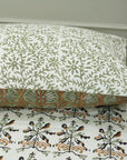 Hand block printed bedding, Indian block print bedsheets, Floral print cotton bedsheet, Natural dyed bedding, Block print pillow cover, Indian handloom bedsheets, Cotton throw for bed.