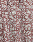 HandBlocked Linen Blackout Curtains - Elegant White Cotton Panels for Indian Home Decor - Manikarnika
