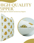 Handmade Thick Cotton Floral White Cushion Cover – Ghost Yellow Hand Block Printed By Fabdivine.