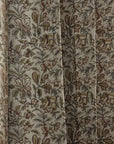Floral Print Linen Curtains - Beige Window Valance Shades for Elegant Living Decor - Qudrat