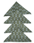 Set Of 4 Unique Green Hand Block Printed Table Napkin - Superstar