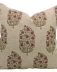 Block Print Pillow Cover For Sofa Couch Or Bed - Pure Linen - Virat