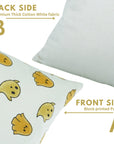 Handmade Thick Cotton Floral White Cushion Cover – Ghost Yellow Hand Block Printed By Fabdivine.