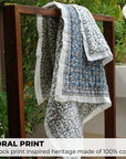 Handmade Block Printed Floral Cotton Quilt – Warm and Elegant