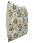 Block Printed Pillow Cover For Sofa/Couch Or Bed - Pure Linen - Vishal Pushp