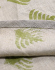 Handmade Block Printed Green Patagobhi Design in Pure Linen Unique Holiday Decor Christmas Tree Skirts