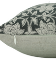 Block Printed Pure Linen Pillow Cover - Chudamani By Fabdivine