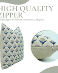 Block Printed Floral Pure Linen Living Room Pillow Cover - Gandapushp