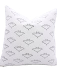 Handmade Indian Block Printed Bat Pillow Cover on Thick White Cotton by Artisans for Indoor Room Decor