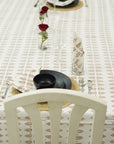 Eco-Friendly Thick Cotton Dining Cover Featuring Darpan Floral Hand-Block Prints By Fabdivine